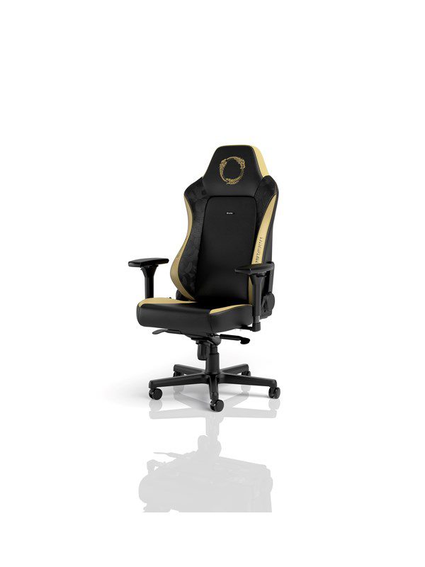 noblechairs HERO Gaming Chair - The Elder Scrolls Gamer Stol - Sort / Guld - PU Læder - Op til 150 kg