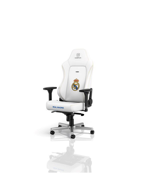 noblechairs HERO - Real Madrid Edition Gamer Stol - Hvid - PU Læder - Op til 150 kg