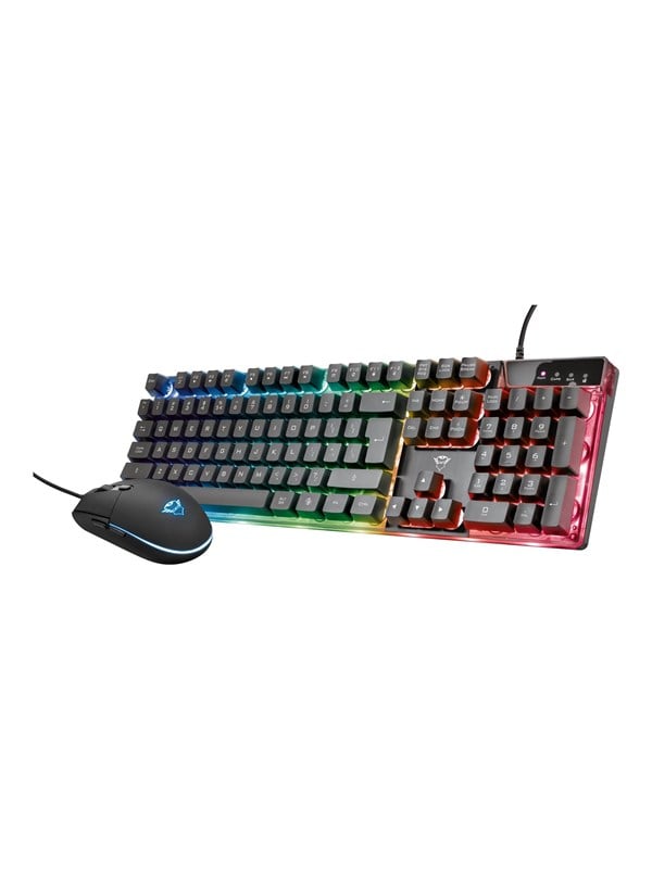 Trust Gaming GXT 838 Azor Gaming Combo - Tastatur & Mus sæt - Amerikansk engelsk - Sort