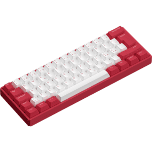 IQUNIX F60 - Strawberry Milk - Wired - Cherry MX Blue - Nordisk - Rød