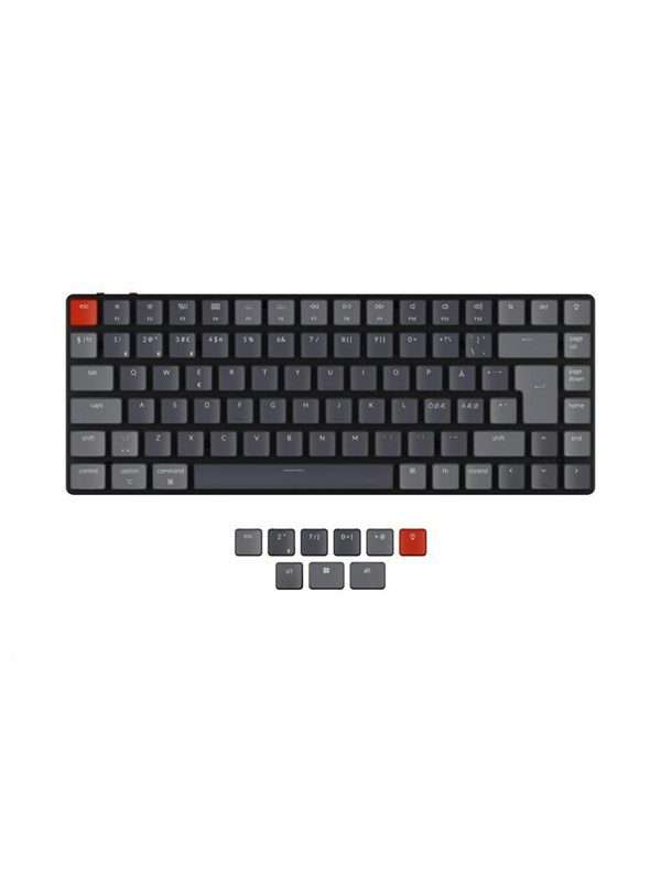 Keychron K3 RGB V2 - Low profile - Optical Brown hot-swappable - Gaming Tastatur - Uden Numpad - Nordisk - Sort
