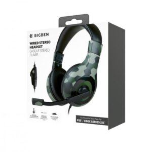 BigBen Interactive Stereo Gaming Headset V1 - Green Camo - Headset - Microsoft Xbox Series S