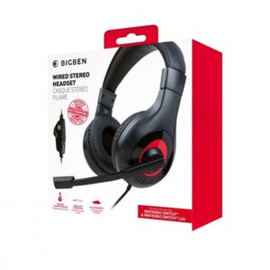 BigBen Interactive Stereo Gaming Headset V1 - Black/Red - Headset - Nintendo Switch
