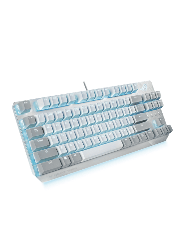 ASUS ROG Strix Scope TKL NX Red Moonlight White - ND - Gaming Tastatur - Uden Numpad - Nordisk - Hvid