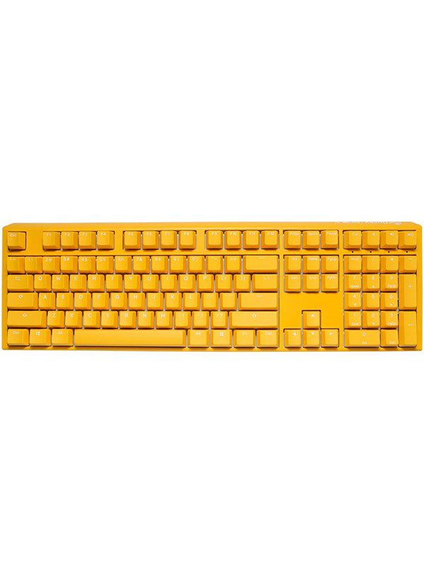 Ducky One 3 Yellow Full Size MX Silent Red - ND - Gaming Tastatur - Nordisk - Gul