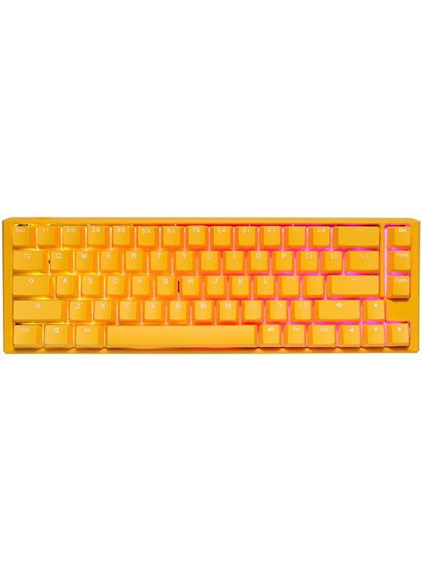 Ducky One 3 Yellow SF 65% MX Blue - ND - Gaming Tastatur - Uden Numpad - Nordisk - Gul