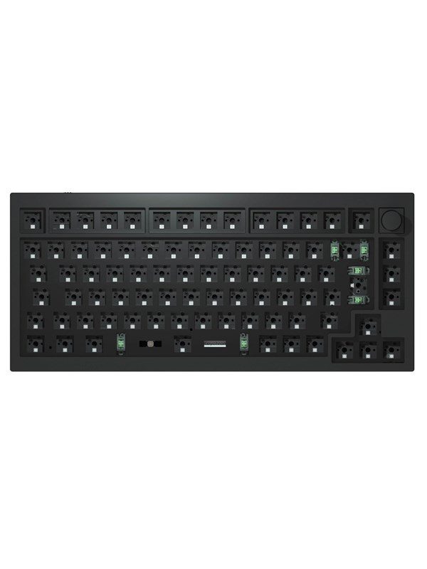 Keychron Q1 QMK Custom Knob version - Barebone ISO - Gaming Tastatur - Uden Numpad - Sort