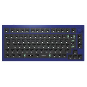 Keychron Q1 QMK Custom Knob version - Barebone ISO - Gaming Tastatur - Uden Numpad - Blå
