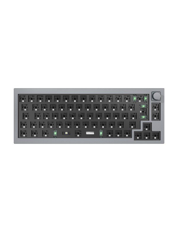 Keychron Q2 QMK Custom Knob version - Barebone ISO - Gaming Tastatur - Uden Numpad - Grå