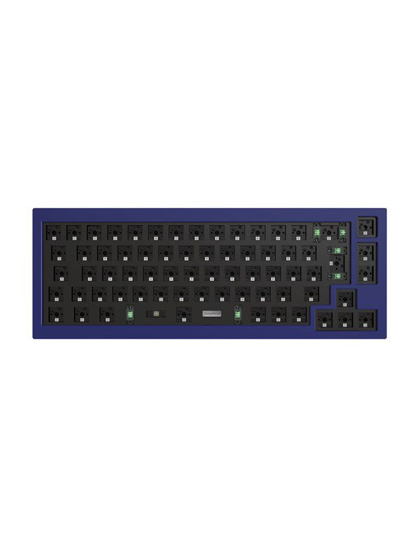 Keychron Q2 QMK Custom Knob version - Barebone ISO - Gaming Tastatur - Uden Numpad - Blå