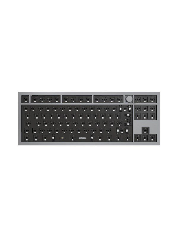 Keychron Q3 QMK Custom Knob version - Barebone ISO - Gaming Tastatur - Uden Numpad - Grå