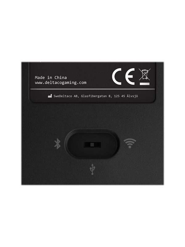 DELTACO GAMING DK440R Wireless Keyboard (UK) - Tastatur - Engelsk - UK - Sort