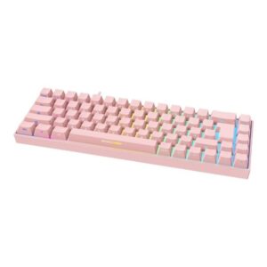 DELTACO GAMING PK95R Wireless Keyboard (FR) - Tastatur - Fransk - Pink