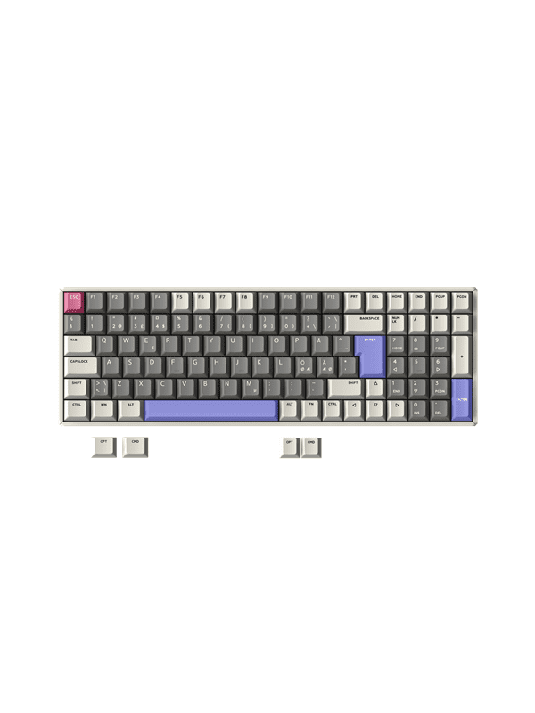 IQUNIX F97 Variable X Wireless-RGB Cherry Red - Gaming Tastatur - Nordisk - Grå
