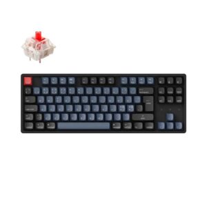 Keychron K8 Pro QMK/VIA RGB Wireless Mechanical Hot-Swap - Gateron G Pro Red - Gaming Tastatur - Uden Numpad - Nordisk - Sort