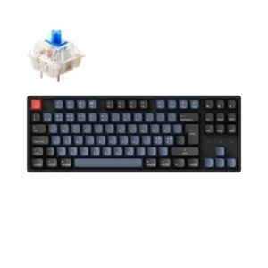 Keychron K8 Pro QMK/VIA RGB Wireless Mechanical Hot-Swap - Gateron G Pro Blue - Gaming Tastatur - Uden Numpad - Nordisk - Sort