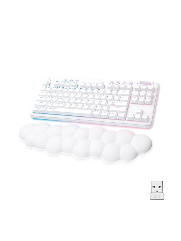 Logitech G715 - GX Red - ND - Aurora collection - Gaming Tastatur - Nordisk - Hvid