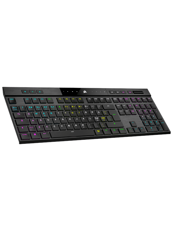 Corsair K100 Air Wireless RGB - MX Ultra Low Profile Tactile - ND - Gaming Tastatur - Nordisk - Sort