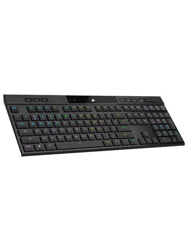 Corsair K100 Air Wireless RGB - MX Ultra Low Profile Tactile - US - Gaming Tastatur - Amerikansk engelsk - Sort