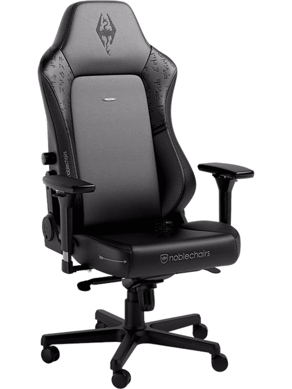 noblechairs HERO Gaming Chair - The Elder Scrolls V: Skyrim 10th Gamer Stol - Sort - PU Læder - Op til 150 kg
