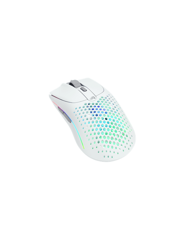 Glorious Model O Wireless 2 - Matte White - Gaming Mus - Optisk - 6 knapper - Sort med RGB lys