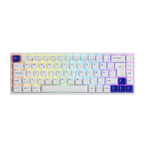 Akko 3068B Blue/White CS Jelly Pink - ND - Gaming Tastatur - Nordisk - Hvid
