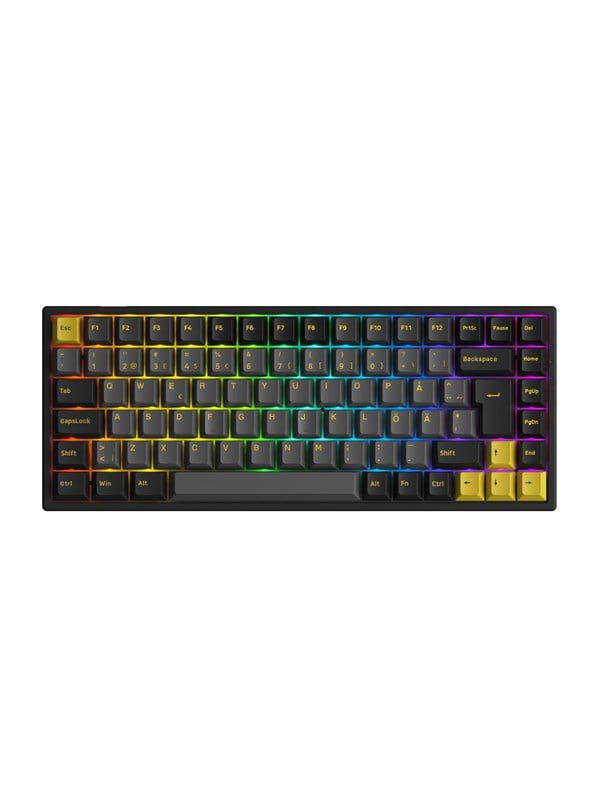 Akko 3084B Black/Gold CS Jelly Purple - ND - Gaming Tastatur - Nordisk - Sort