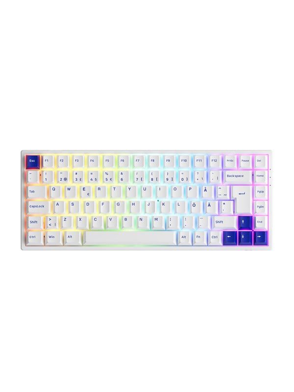 Akko 3084B Blue/White CS Jelly Black - ND - Gaming Tastatur - Nordisk - Hvid