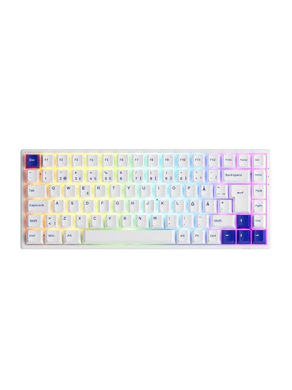 Akko 3084B Blue/White CS Jelly Purple - ND - Gaming Tastatur - Nordisk - Hvid