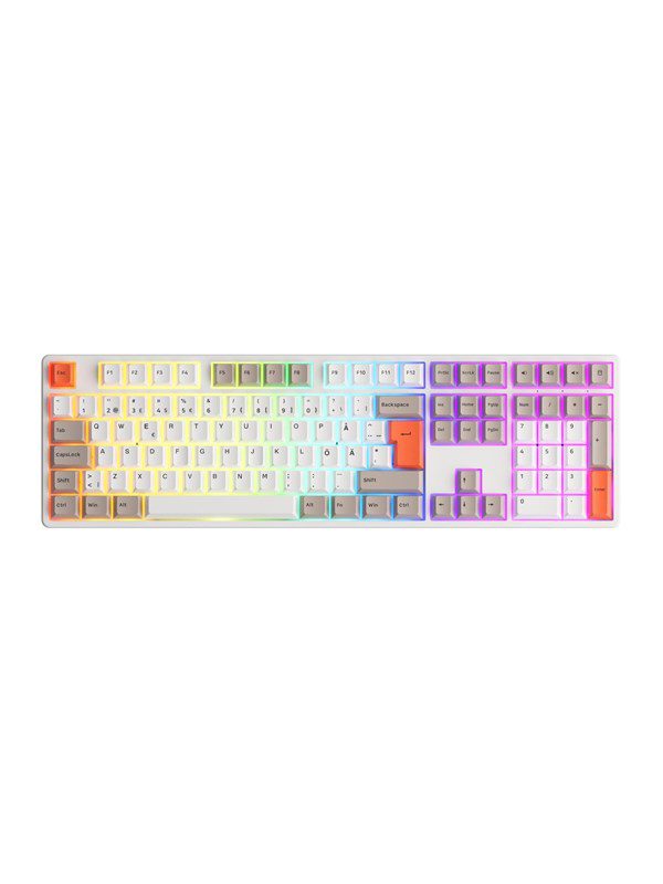 Akko 5108B Steam Engine CS Jelly Purple - ND - Gaming Tastatur - Nordisk - Hvid