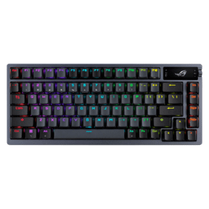ASUS ROG AZOTH 75% Wireless DIY Custom RGB Gaming - ND - Gaming Tastatur - Nordisk - Grå