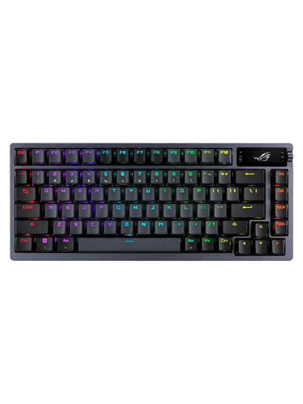 ASUS ROG AZOTH 75% Wireless DIY Custom RGB Gaming - ND - Gaming Tastatur - Nordisk - Grå