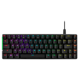 ASUS ROG FALCHION ACE 65% Black RGB Compact USB-C - ND - Gaming Tastatur - Nordisk - Sort