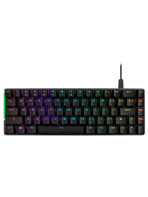 ASUS ROG FALCHION ACE 65% Black RGB Compact USB-C - ND - Gaming Tastatur - Nordisk - Sort