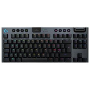 Logitech G915 TKL Tenkeyless LIGHTSPEED Wireless RGB Mechanical Gaming Keyboard - keyboard - QWERTY - UK - carbon - Tastatur - Engelsk - UK - Sort