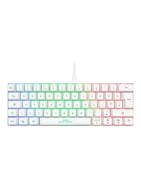 DELTACO GAMING WK85R - Tastatur - Engelsk - UK - Hvid