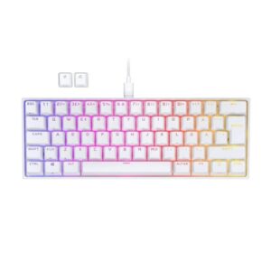 Corsair K65 RGB Mini 60% - MX Red - Gaming Tastatur - Uden Numpad - Nordisk - Hvid