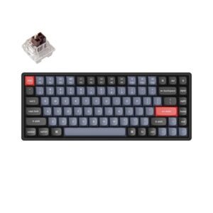 Keychron K2 Pro QMK/VIA RGB Hot Swap - Pro Brown - Gaming Tastatur - Uden Numpad - Nordisk - Sort