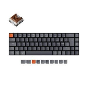 Keychron K7 Ultra-Slim Wireless - Optical Brown - Gaming Tastatur - Uden Numpad - Nordisk - Sort