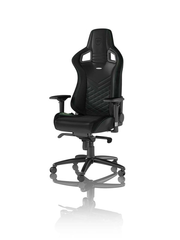 noblechairs EPIC Series - Black / Green Gamer Stol - Sort / Grøn - PU Læder - Op til 120 kg