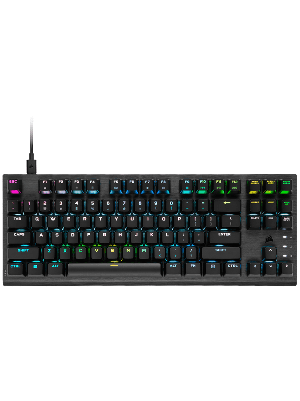 Corsair K60 PRO TKL RGB - OPX - US - Gaming Tastatur - Uden Numpad - Amerikansk engelsk - Sort