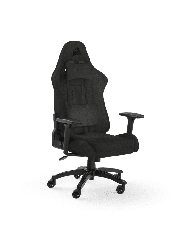 Corsair TC100 Relaxed Fabric - Black Gamer Stol - Sort - Stof - Op til 120 kg