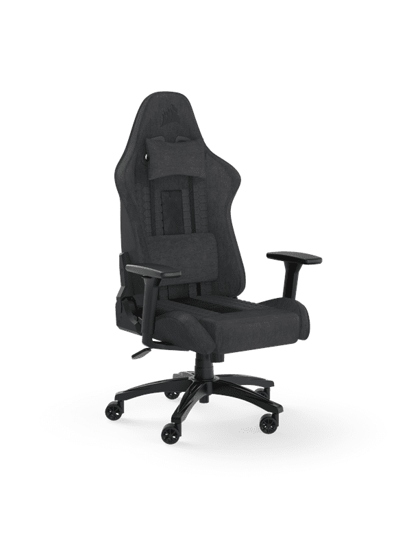 Corsair TC100 Relaxed Fabric - Grey Gamer Stol - Grå - Stof - Op til 120 kg