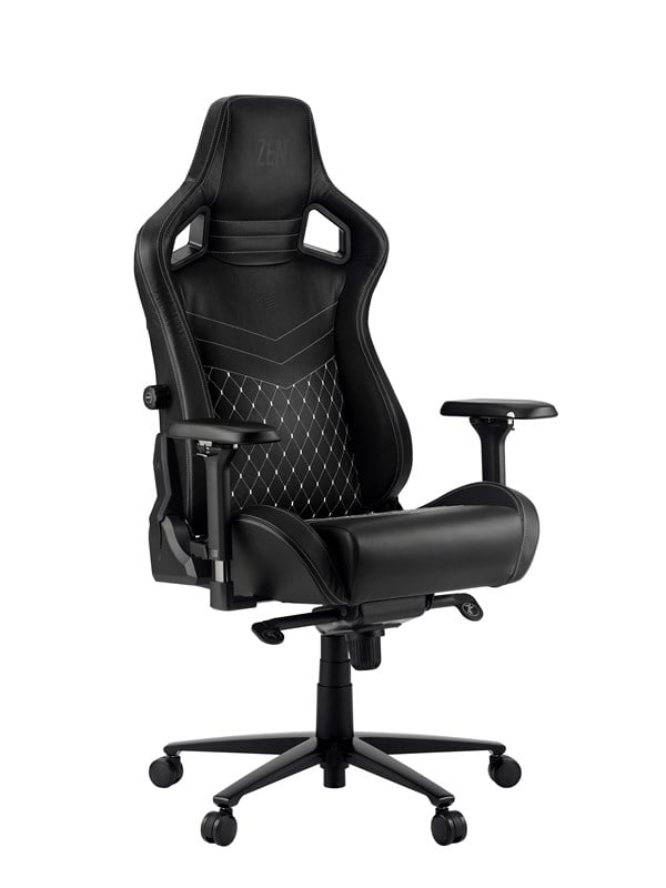 ZEN GAMING CHAIRS ZEN NARA REAL LEATHER GAMING CHAIR Gamer Stol - Sort - Læder - Op til 130 kg