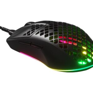 SteelSeries Aerox 3 2022 Edition Optisk Kabling Sort