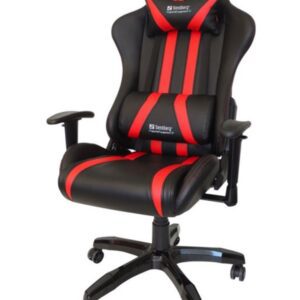 Sandberg Commander Gamer Stol - Sort / Rød - PU Læder - Op til 150 kg