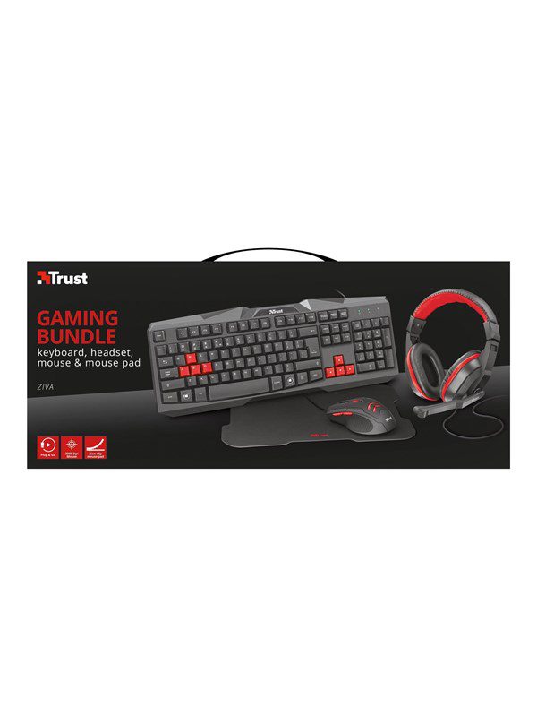Trust Ziva 4-in-1 Gaming Bundle - Tastatur