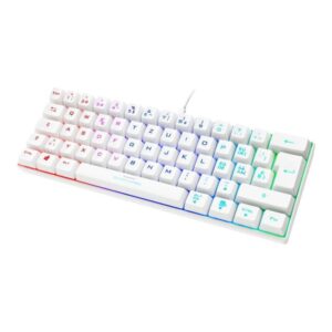 DELTACO GAMING GAM-075 - keyboard - Swiss - white - Tastatur - Schweizisk - Hvid