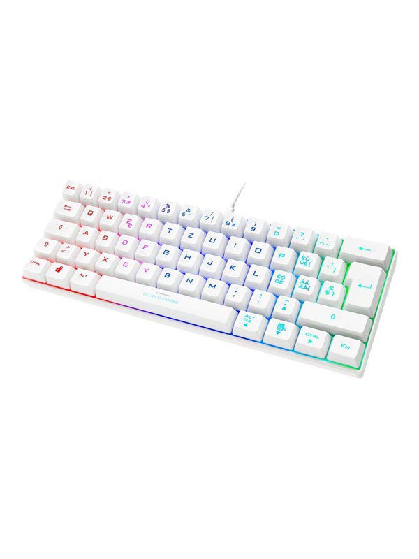 DELTACO GAMING GAM-075 - keyboard - Swiss - white - Tastatur - Schweizisk - Hvid