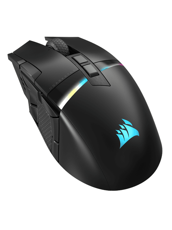 Corsair DARKSTAR WIRELESS RGB Gaming Mouse - Gaming Mus - Optisk - 15 knapper - Sort med RGB lys